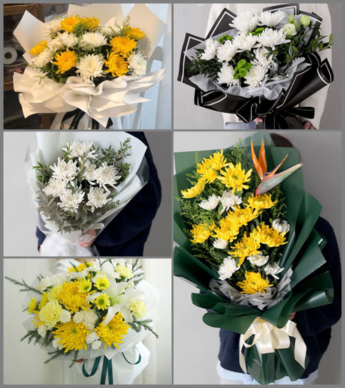 山东莱芜莱城区苗山镇南柳子村白事花束代送